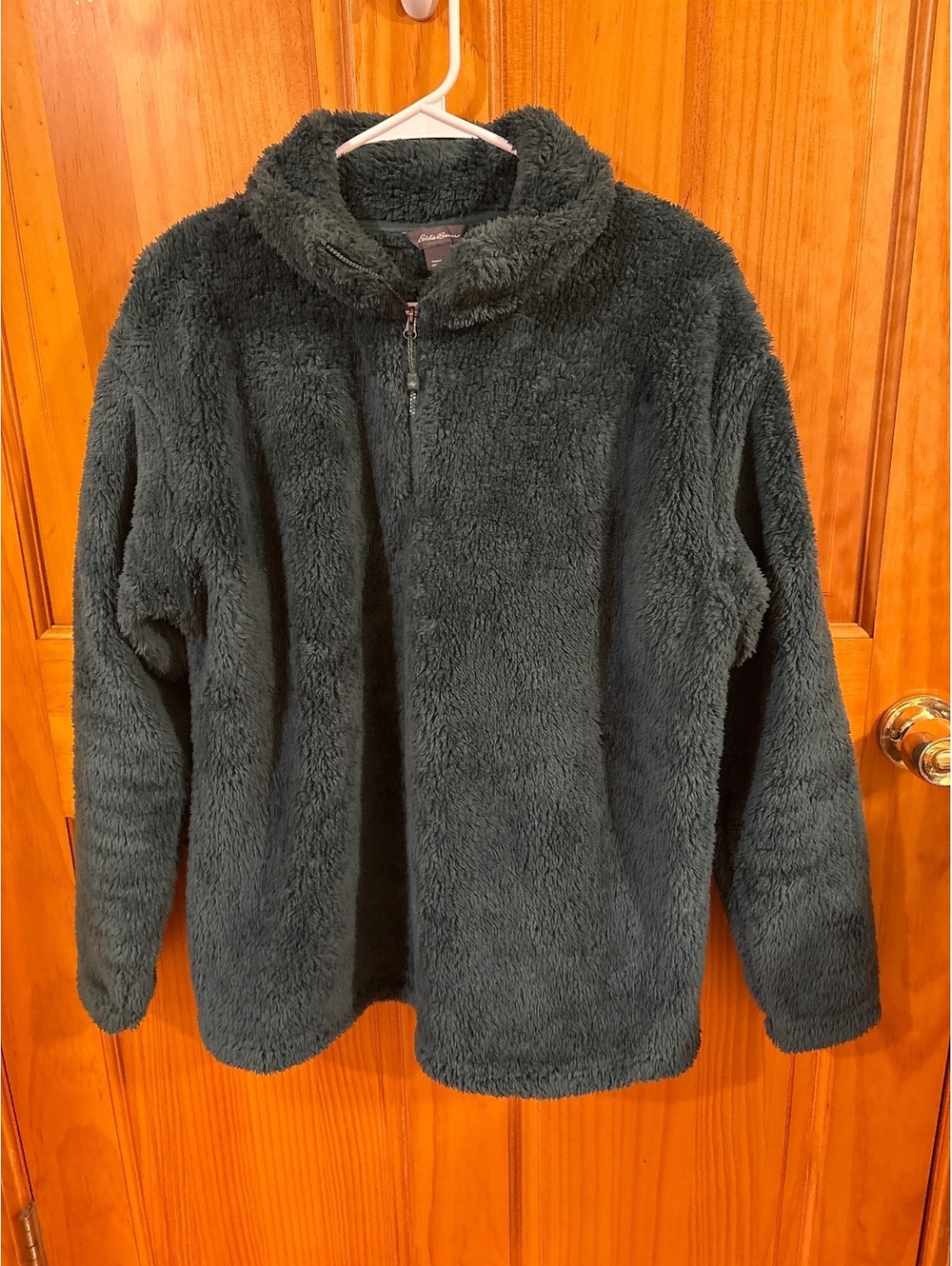Loungewear Gorpcore Fall Eddie Bauer Sherpa Women's XL Green Fleece Quarter Zip